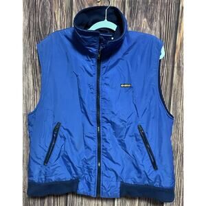 Vintage 90s OshKosh B'Gosh Mens L Distressed Spell Out Fleece Lined Vest Jacket